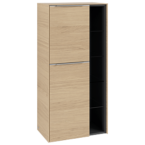 Villeroy und Boch Subway 3.0 Mittelschrank C59800VJ 57,4x120x36,2cm, Schanier links/Griff Aluminium glänzend, nordic oak