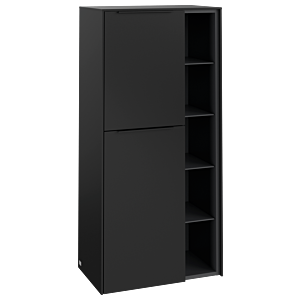 Villeroy et Boch Subway 3.0 meuble central C59801VL 57,4x120x36,2cm, charnière gauche / poignée Volcano black, volcano black