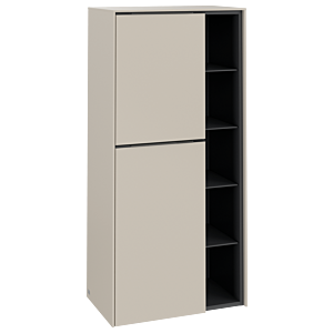 Villeroy et Boch Subway 3.0 armoire centrale C59802VN 57,4x120x36,2cm, charnière gauche / poignée monochrome, gris cachemire