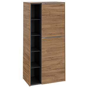 Villeroy und Boch Subway 3.0 Mittelschrank C59900RH 57,4x120x36,2cm, Schanier rechts/Griff Aluminium glänzend, kansas oak