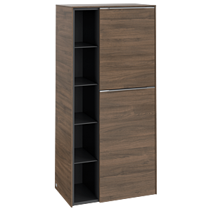 Villeroy et Boch Subway 3.0 armoire centrale C59900VH 57,4x120x36,2cm, charnière à droite / poignée aluminium brillant, chêne arizona