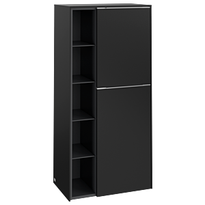 Villeroy und Boch Subway 3.0 Mittelschrank C59900VL 57,4x120x36,2cm, Schanier rechts/Griff Aluminium glänzend, volcano black