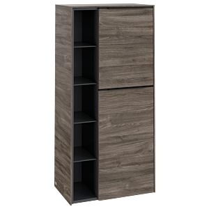 Villeroy und Boch Subway 3.0 Mittelschrank C59901RK 57,4x120x36,2cm, Schanier rechts/Griff Volcano black, stone oak