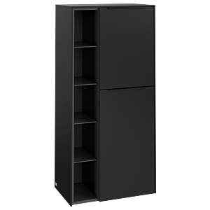Villeroy and Boch Subway 3.0 center cabinet C59901VL 57.4x120x36.2cm, hinge right / handle Volcano black, volcano black