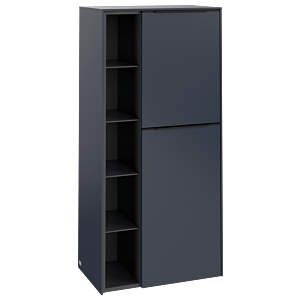 Villeroy and Boch Subway 3.0 center cabinet C59901VQ 57.4x120x36.2cm, hinge right / handle Volcano black, marine blue