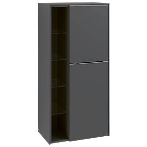 Villeroy und Boch Subway 3.0 Mittelschrank C59902VR 57,4x120x36,2cm, Schanier rechts/Griff monochrom, graphite