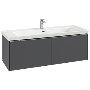 Villeroy and Boch Subway 3.0 vanity unit C60102VR 127.2x42.9x47.8cm, without LED / handle monochrome, graphite