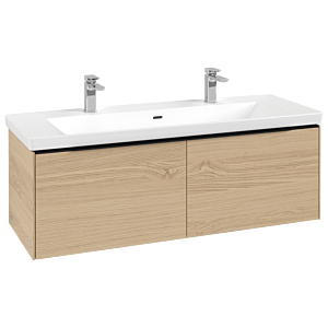 Villeroy und Boch Subway 3.0 Waschtisch-Unterschrank C601L1VJ 127,2x42,9x47,8cm, mit LED/Griff Volcano black, nordic oak
