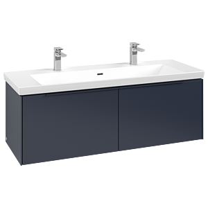 Villeroy and Boch Subway 3.0 vanity unit C601L2VQ 127.2x42.9x47.8cm, with LED / handle monochrome, marine blue