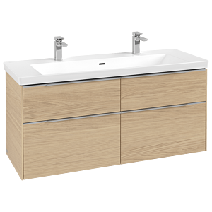 Villeroy and Boch Subway 3.0 vanity unit C60200VJ 127.2x57.6x47.8cm, without LED / handle aluminum glossy, nordic oak