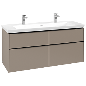 Subway 3.0 Villeroy et Boch vasque C60201VM 127,2x57,6x47,8cm, sans LED / poignée Noir volcan, taupe
