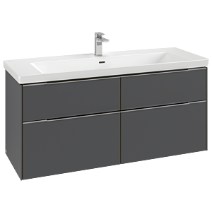 Villeroy und Boch Subway 3.0 Waschtisch-Unterschrank C60202VR 127,2x57,6x47,8cm, ohne LED/Griff monochrom, graphite
