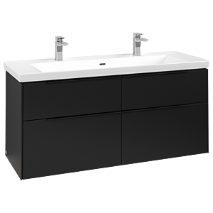 Subway 3.0 Villeroy et Boch vasque C602L1VL 127,2x57,6x47,8cm, avec LED / poignée Noir volcan, noir volcan