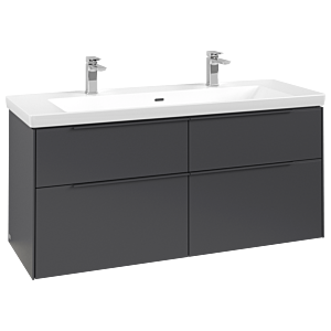 Villeroy and Boch Subway 3.0 vanity unit C602L2VR 127.2x57.6x47.8cm, with LED / handle monochrome, graphite
