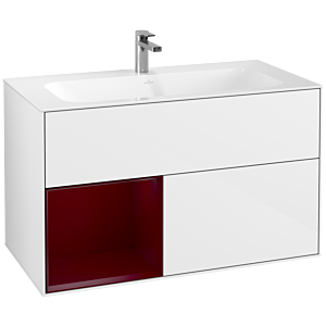 Villeroy et Boch Finion Villeroy et Boch F030HBGF 99,6x59,1x49,8cm, étagère à gauche Peony , laqué blanc brillant