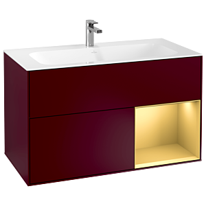 Villeroy et Boch Finion Villeroy et Boch F040HFHB 99,6x59,1x49,8cm, étagère droite or mat, Peony Matt