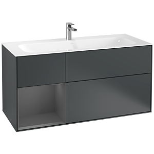 Villeroy and Boch Finion Villeroy and Boch Finion F060GKHG 119.6x59.1cm, shelf left anthracite matt, Midnight Blue Matt Lacquer