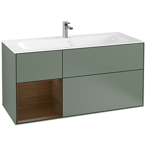 Villeroy and Boch Finion Villeroy and Boch Finion F060GNGM 119.6x59.1cm, shelf left Walnut veneer, Olive Matt Lacquer