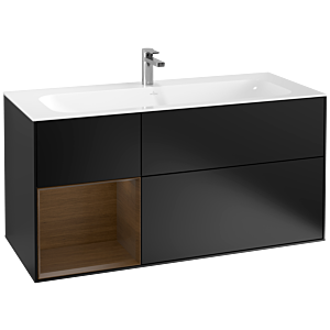 Villeroy and Boch Finion Villeroy and Boch Finion F060GNPD 119.6x59.1cm, shelf left walnut veneer, black matt lacquer