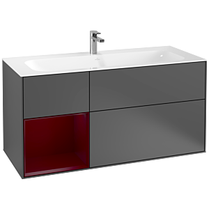 Villeroy et Boch Finion Villeroy et Boch F060HBGK 119,6x59,1cm, étagère gauche Peony , anthracite mat
