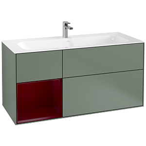 Villeroy und Boch Finion Waschtischunterschrank F060HBGM 119,6x59,1cm, Regal links Peony, Olive Matt Lacquer