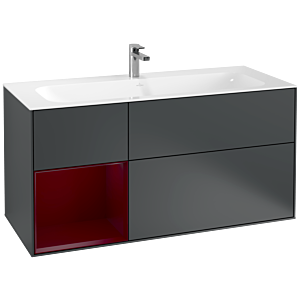 Villeroy et Boch Finion Villeroy et Boch F060HBHG 119,6x59,1cm, étagère à gauche Peony , Midnight Blue Matt Lacquer