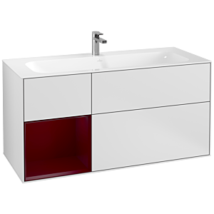 Villeroy und Boch Finion Waschtischunterschrank F060HBMT 119,6x59,1cm, Regal links Peony, White matt lacquer