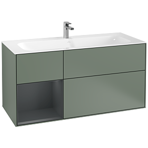 Villeroy and Boch Finion Villeroy and Boch Finion F060HGGM 119.6x59.1cm, shelf left Midnight Blue Matt Lacquer , Olive Matt Lacquer