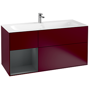 Villeroy et Boch Finion Villeroy et Boch F060HGHB 119,6x59,1cm, tablette gauche Midnight Blue Matt Lacquer , Peony Matt
