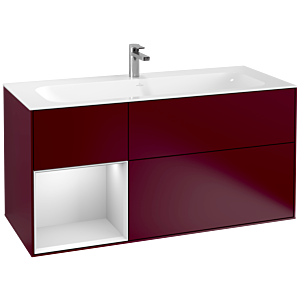 Villeroy und Boch Finion Waschtischunterschrank F060MTHB 119,6x59,1cm, Regal links White matt lacquer, Peony Matt