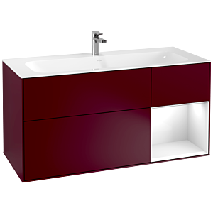 Villeroy und Boch Finion Waschtischunterschrank F070GFHB 119,6x59,1cm, Regal rechts Glossy white lacquer, Peony Matt