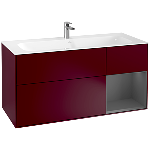 Villeroy und Boch Finion Waschtischunterschrank F070GKHB 119,6x59,1cm, Regal rechts Anthracite matt, Peony Matt