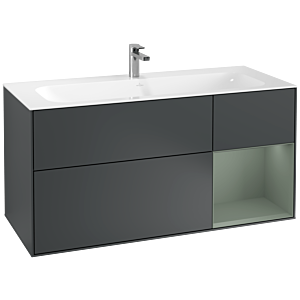 Villeroy et Boch Finion Villeroy et Boch F070GMHG 119,6x59,1cm, étagère à droite Olive Matt Lacquer , Midnight Blue Matt Lacquer
