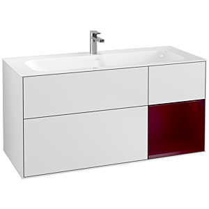 Villeroy und Boch Finion Waschtischunterschrank F070HBMT 119,6x59,1cm, Regal rechts Peony, White matt lacquer