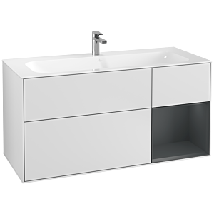Villeroy et Boch Finion Villeroy et Boch F070HGMT 119,6x59,1cm, étagère droite Midnight Blue Matt Lacquer , laqué blanc mat
