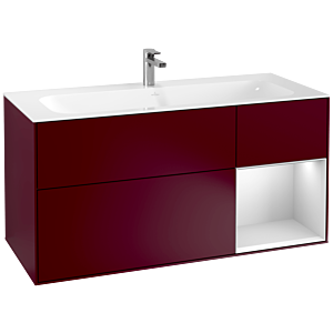 Villeroy und Boch Finion Waschtischunterschrank F070MTHB 119,6x59,1cm, Regal rechts White matt lacquer, Peony Matt