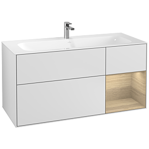 Villeroy and Boch Finion Villeroy and Boch Finion F070PCMT 119.6x59.1cm, right shelf Oak Veneer , white matt lacquer