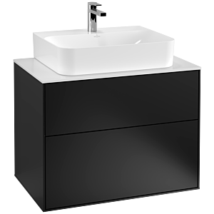 Villeroy & Boch Finion Unterschrank F09100PD 80x60,3x50,1cm, Black Matt Lacquer
