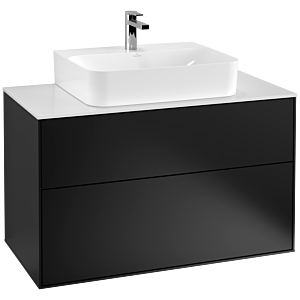 Villeroy & Boch Finion Unterschrank F10100PD 100x60,3x50,1cm, Black Matt Lacquer