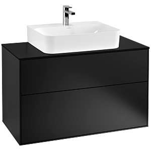 Villeroy & Boch Finion Unterschrank F10200PD 100x60,3x50,1cm, Black Matt Lacquer