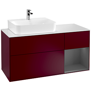 Villeroy and Boch Finion Villeroy and Boch Finion F151GKHB 120cm, cover plate white matt, shelf right anthracite matt, Peony Matt