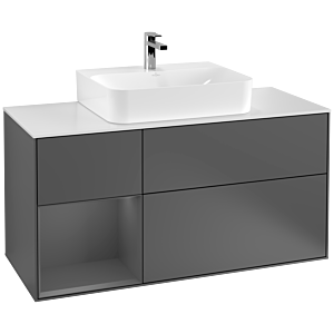 Villeroy and Boch Finion Villeroy and Boch Finion F161GKGK 120cm, cover plate white matt, shelf left anthracite matt, anthracite matt