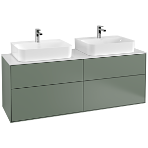Villeroy et Boch Finion Villeroy et Boch F18100GM 160x60,3cm, plaque de finition blanc mat, Olive Matt Lacquer