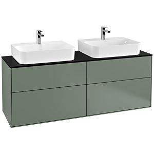Villeroy et Boch Finion Villeroy et Boch F18200GM 160x60,3cm, plaque de finition noir mat, Olive Matt Lacquer