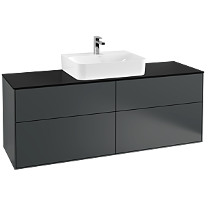 Villeroy et Boch Finion Villeroy et Boch F19200HG 160x60.3cm, plaque de finition noir mat, Midnight Blue Matt Lacquer