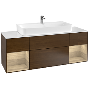 Villeroy et Boch Finion Villeroy et Boch F211PCGN 160cm, plaque de finition blanc mat, étagères Oak Veneer , placage Oak Veneer