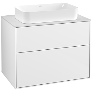 Villeroy et Boch Finion Villeroy et Boch F22100GF 80x60,3cm, plaque de finition blanc mat, laqué blanc brillant