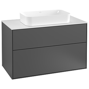 Villeroy und Boch Finion Waschtischunterschrank G23100GK 100x60,3cm, Emotion, Abdeckplatte white matt, Anthracite matt