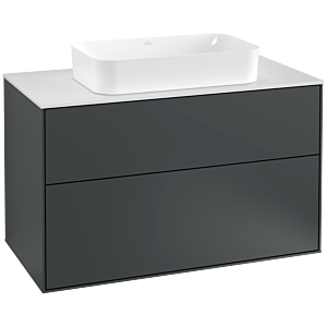 Villeroy et Boch Finion Villeroy et Boch F23100HG 100x60,3cm, plaque de finition blanc mat, Midnight Blue Matt Lacquer