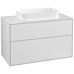 Villeroy und Boch Finion Waschtischunterschrank F23100MT 100x60,3cm, Abdeckplatte white matt, White matt lacquer